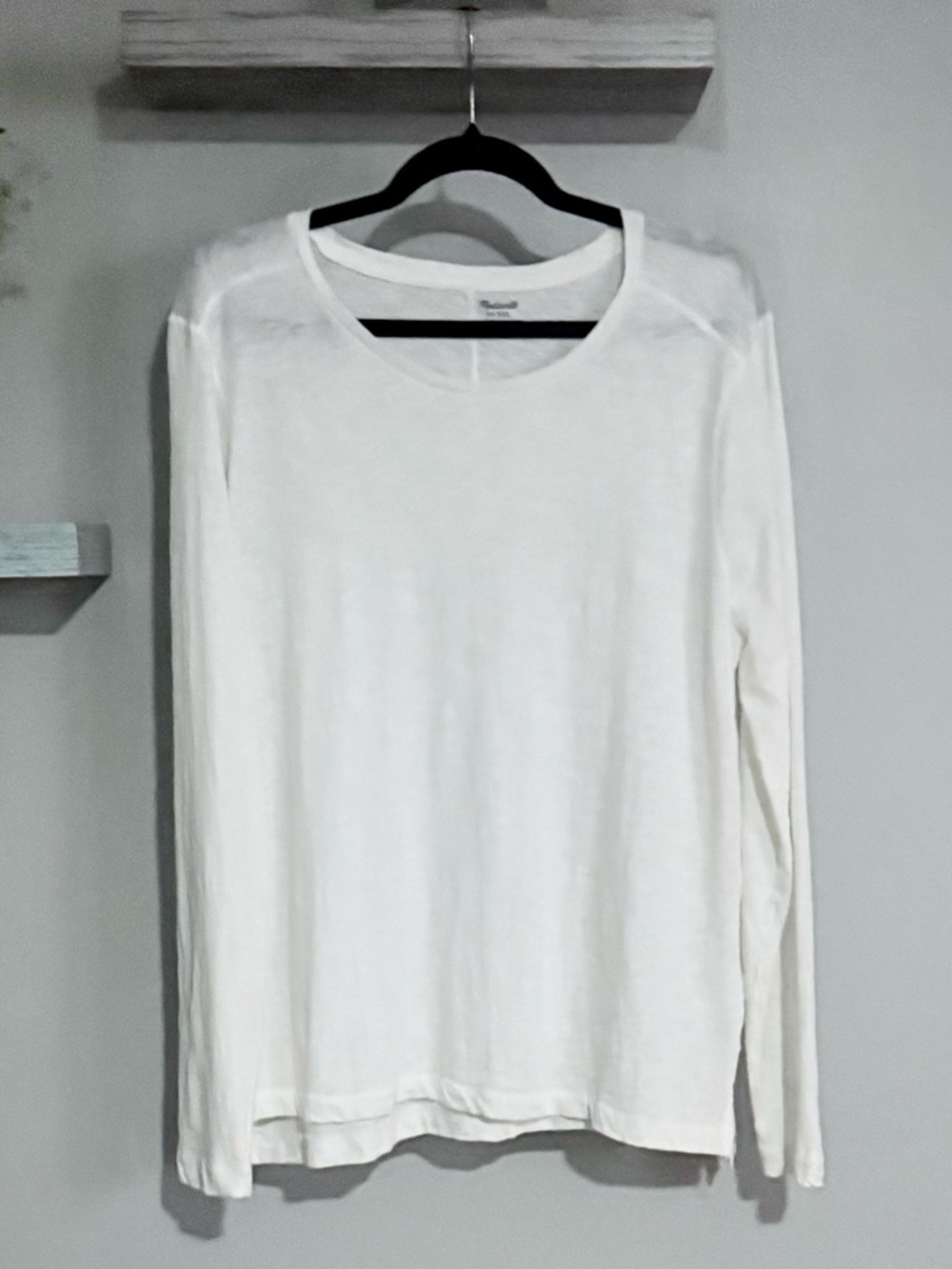 Madewell Sheer Long Sleeve Tee XXL Lightweight Cotton Casual Top